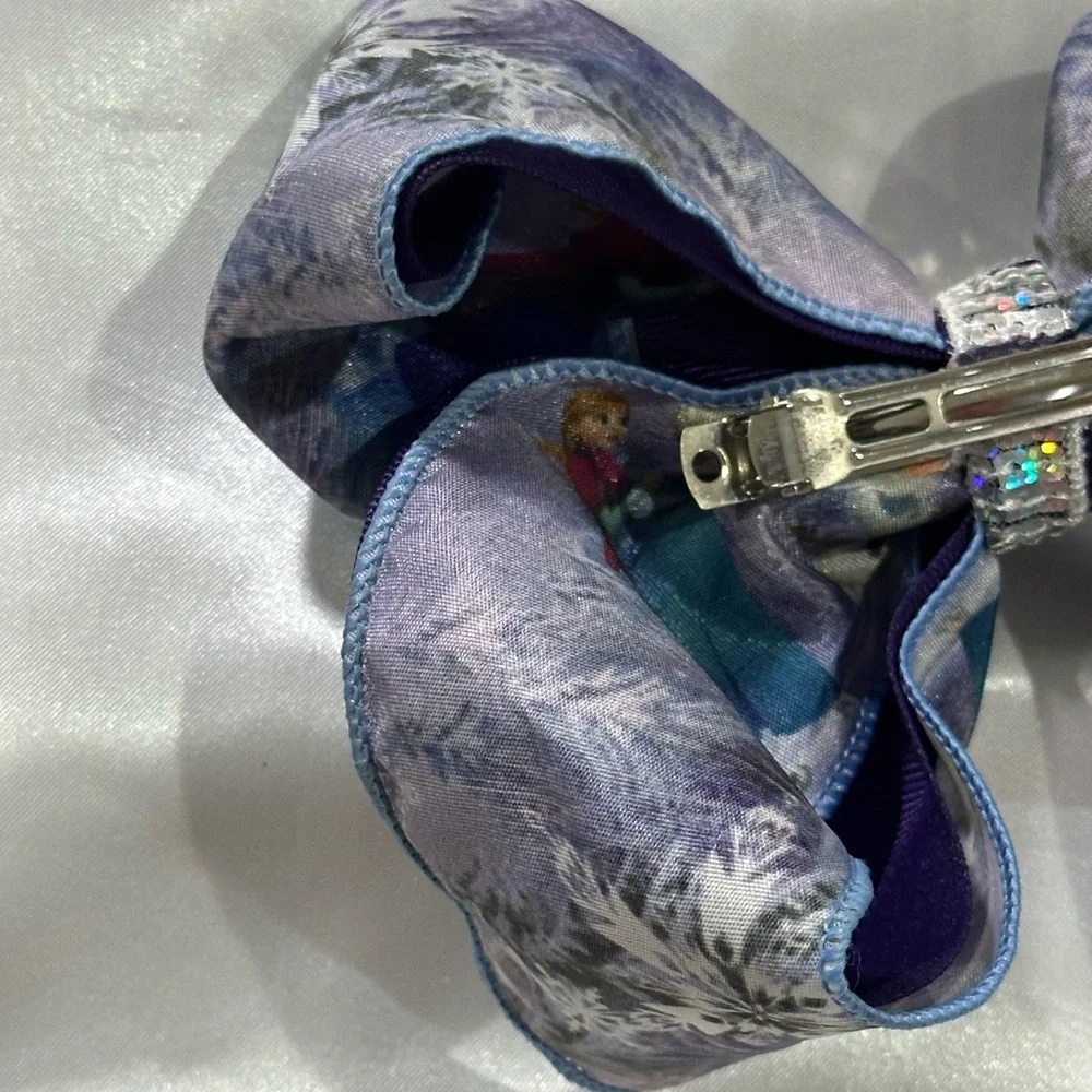 Disney “Frozen” theme Hair Bow w/ sequin center - bundle 2+ for shipping savings